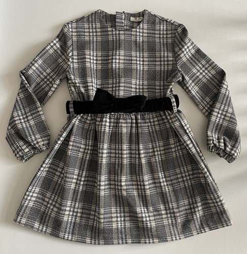 Abito tartan monocromatico - abito,