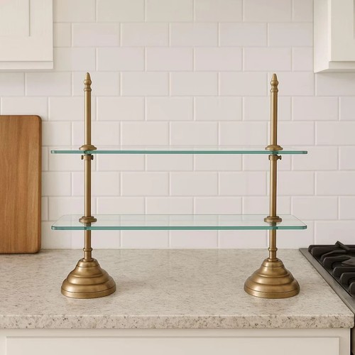 Scaffale vetro vintage due - scaffale,
