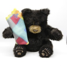 Pelliccia Real Luv Cubs Orso Nero e Coperta 73901 Hasbro Peluche Imbottito 2004 