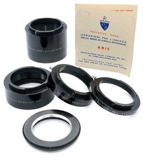 Rectaflex 5 Aris macro rings Italy italian camera +  uno Leica 39x1 screw mount