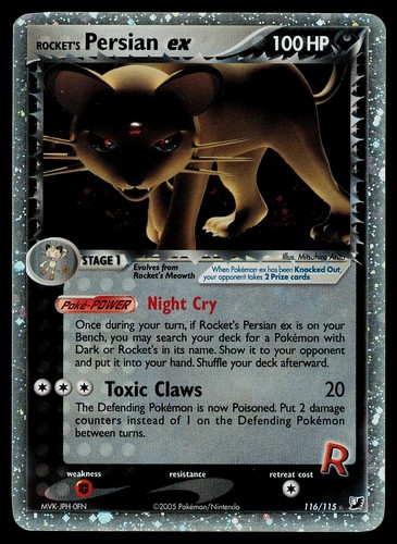 Pokemon card rocket - card, persian