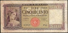 Italia - Banconota Di 500 Lire