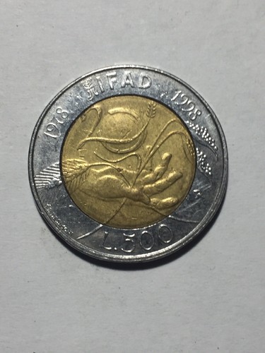 Moneta 500 lire - lire , ifad