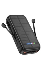 Power Bank Solare30000 mAh 20w Ricarica rapida4 ingressi5 uscite energia solare
