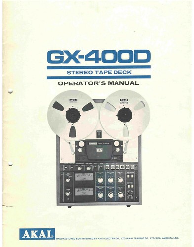 Akai 400d tape deck owners - gx-400d,