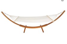 TecTake Amaca Doppia XXL con Struttura di Legno - Bianca