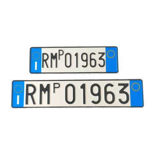 Kit targa prova - anteriore, e