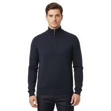 Maglione uomo mezza zip misto