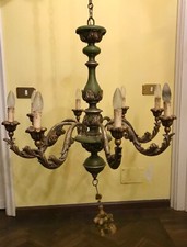 Lampadario a 7 luci in legno