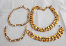 LOTTO 2 SET PARURE COLLANA E BRACCIALE BIGIOTTERIA VINTAGE USATA