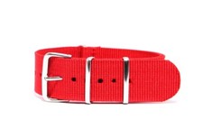 Cinturino per orologio tessuto cordura nato ansa 22mm rosso kanvas watch strap
