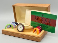 [NEAE COME NUOVO CON SET COMPLETO] Gucci Change Lunetta 11/12 Orologio Donna Oro 12 Colori