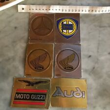LOTTO DI 6 STICKER PANINI VINTAGE MOTO-CASE AUTO -MOTO GUZZI-MERCEDES-AUDI ECC.