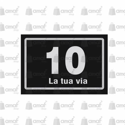 Targhetta numero civico - targhetta,