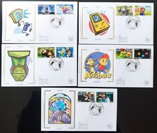 FDC sur soie 2005 Lot De 5