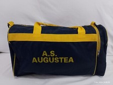 Borsa borsone piscina palestra A.S. Augustea Roma blu giallo duffle bag sac 