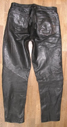 Pantaloni pelle neri per - pantaloni,