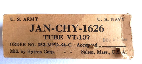 Tube jan chy 1626 - hytron, nos