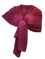 Elegante SCIARPA Seta Scialle Foulard,Donna Coprispalle Stola Cerimonia Fucsia