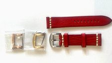 CINTURINO PELLE OROLOGIO ROSSO