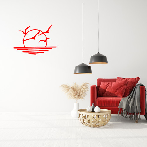 Decorazione parete tramonto - parete,