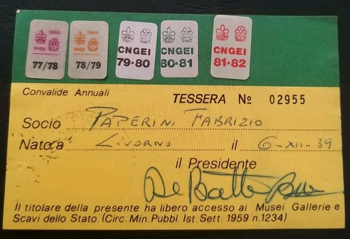 Tessera scout anni - scout,
