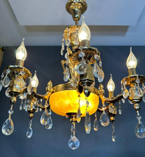 Lampadario vintage ottone