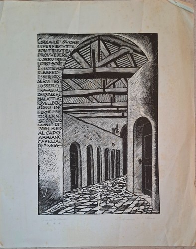 Xilografia originale bruno - originale, da