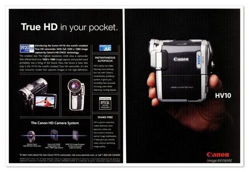 Videocamera canon hv10 - hv10, hd