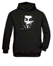 Felpa/felpa con cappuccio Anonymous Guy Fawkes Occupy V Like Vendetta nuova