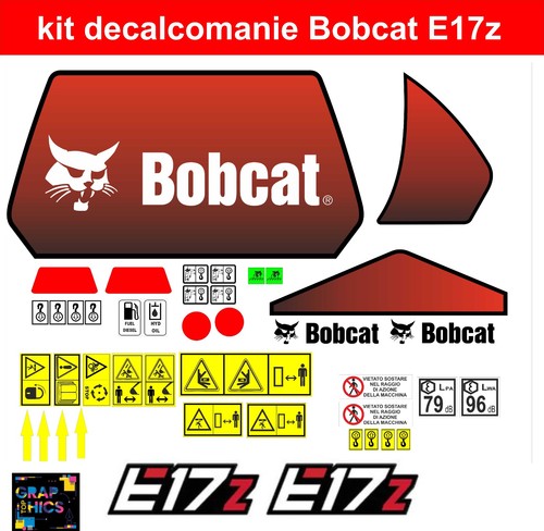 Bobcat e17z kit adesivi - bobcat,