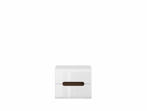 Comodino moderno bianco lucido