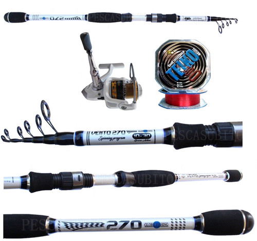 Kit canna pesca spinning - kit,