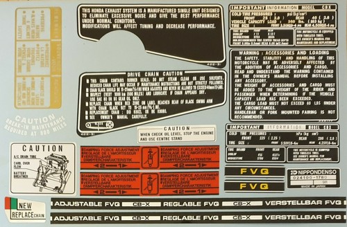 Kit decalcomanie avvertimento - kit,