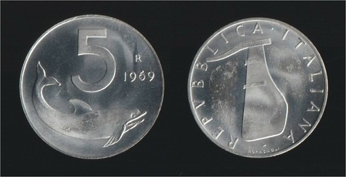 Lire 1969 delfino timone - timone,