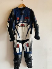 tuta moto pelle intera Suzuki