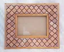 Cornice porta foto in pietra naturale con mosaico fatta a mano da parete 24x29cm
