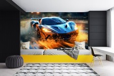 Carta da parati 3D auto da