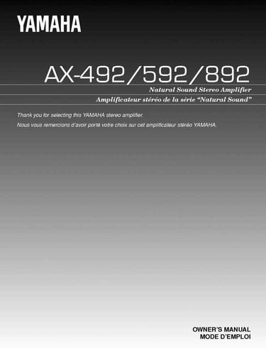 Yamaha 492 amplificatore - ax-492,