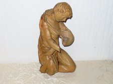 Antico Statua Figura di Legno