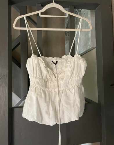 Top corsetto misto - , lino