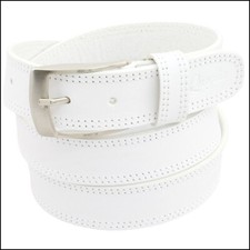 Cintura Uomo vera Pelle Bianca