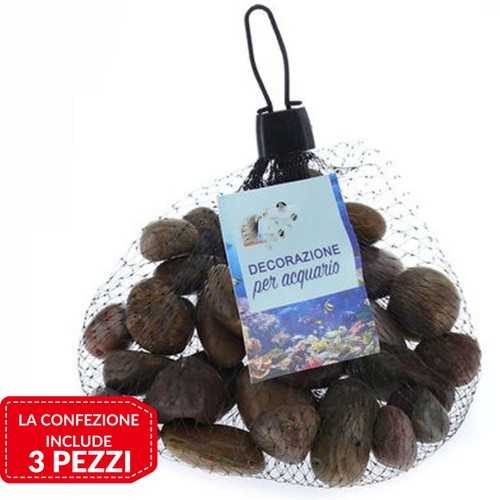 3pz pietre decorative acquario - 3pz,