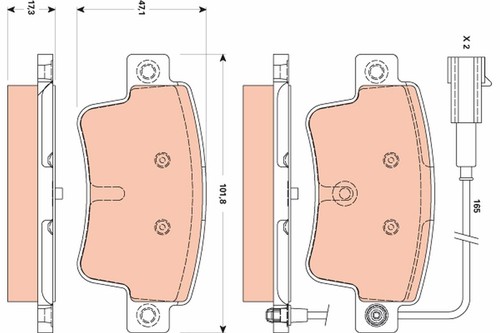 Gdb1872 set pastiglie freno - set,