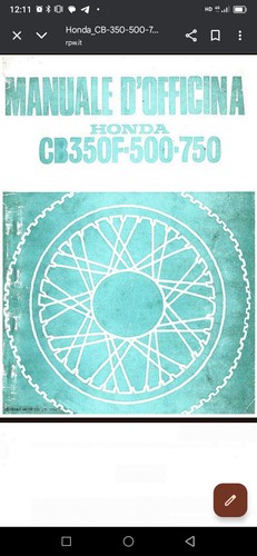 Manuale officina honda cb350f - manuale,