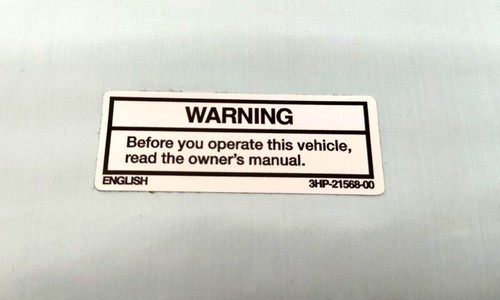 Yamaha xt350 label warning - label,