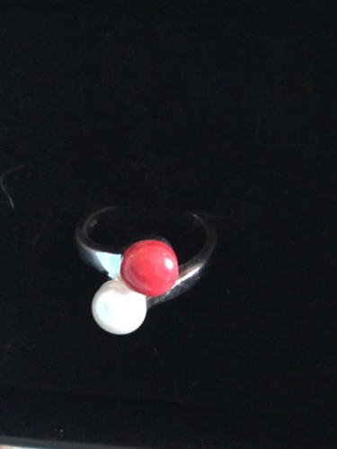 Anello argento con - in, corallo