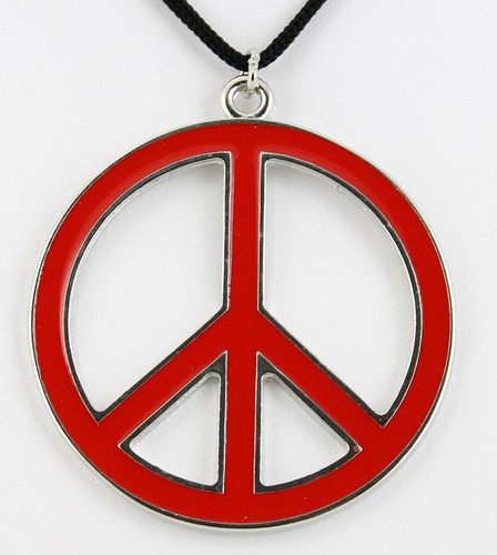 Collana ciondolo metallo pace - collana,