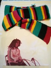 T Shirt RAW W - Logo BOB MARLEY + Sciarpa - Homemade - NUOVA - PuraLana -