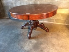 Elegante Tavolo Rotondo Allungabile in Mogano - Restaurato (in corso d'opera)